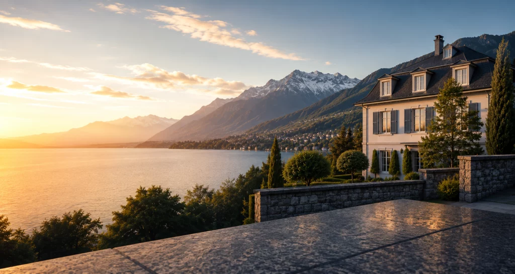 Villa en bord du Léman illustrant une succession immobilière dans le canton de Vaud